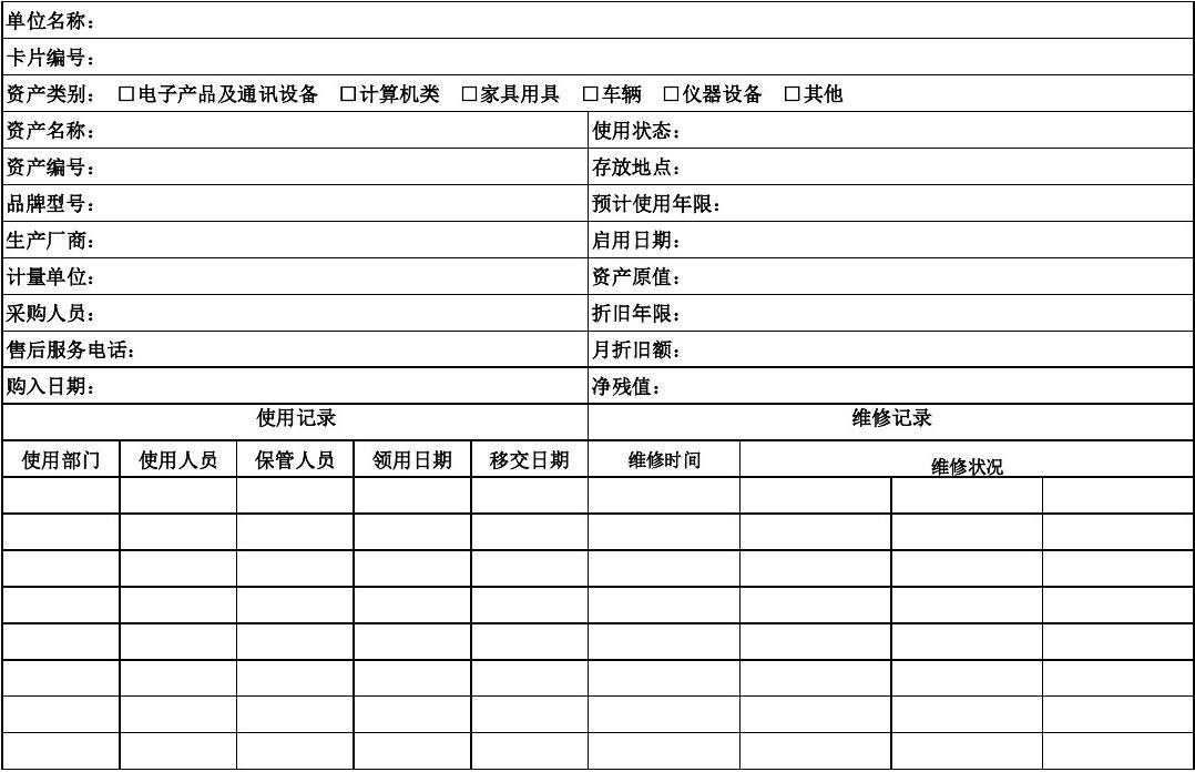 如何高效管理各類資產(chǎn)？基于通訊設(shè)備修理的固定資產(chǎn)卡片模板詳解